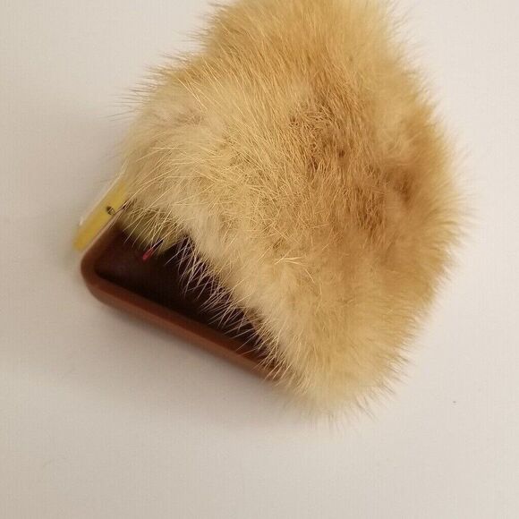 Vintage 50s MCM Westclox Mink Travel Alarm Clock Beige Brown Case Wind Up 3.75" - Picture 3 of 6